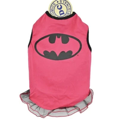 DC COMICS Dog Pink Batgirl Batman Dress Tutu Halloween Costume Size Medium New - Image 1 of 4