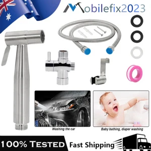 Bathroom Hand Held Shower Head Douche Bidet Toilet Spray Jet Hose Kit Stainless - Picture 1 of 13