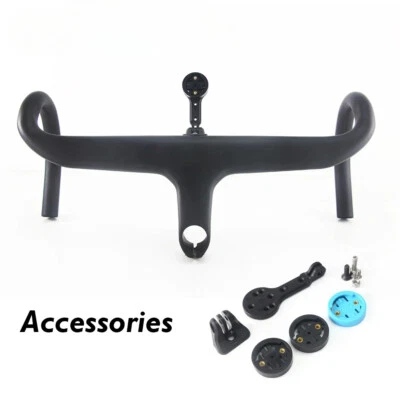 Bicicleta de carretera integrada de fibra de carbono pieza de manillar de bicicleta de carreras 28,6 mm Foto 1 de 4