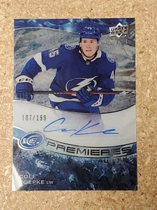 Cole Koepke 2022-23 Upper Deck Ice Premieres Rookie Autograph #107/199 RC - Picture 1 of 2