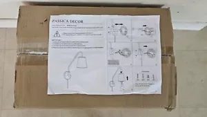 PASSICA DECOR Hardwired Wall Sconces Set of Two 2 Pack with Pull Chain ON Off... - Picture 1 of 7
