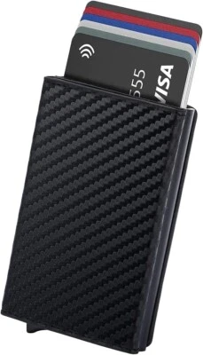 Porta Carte di Credito RFID Portafoglio Uomo Slim Portacarte Compatto Piccolo - Immagine 1 di 4