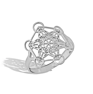 Metatron Ring 925 Sterling Silver  - Custom Metatron Ring - Metatron Cube Ring - Image 1 of 4