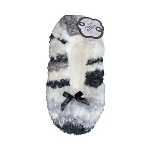 Zapato calcetín suave antideslizante Fuzzy Babba para mujer 7-9,5 ~ color negro y gris - Imagen 1 de 2