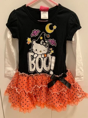 Sanrio Hello Kitty BOO Halloween Child Costume 4T Long SleevesSchool Dress-NWT - Image 1 of 4