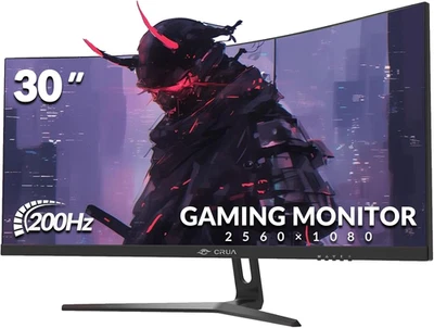 30 Zoll Curved Ultrawide Gaming Monitor, Wfhd(2560X1080P), 200Hz, 1Ms, 1500R, VA - Bild 1 von 4