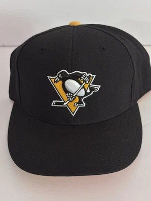 Pittsburgh Penguins Mitchell Ness Gorra NHL Ajustada 7 1/2 Sombrero Clásico De Colección Lana Foto 1 de 4
