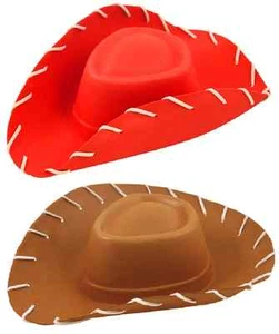 Adult & Child Boys Girls Soft Cowboy Hat Fancy Dress Party Toy Story Costume - Picture 1 of 3