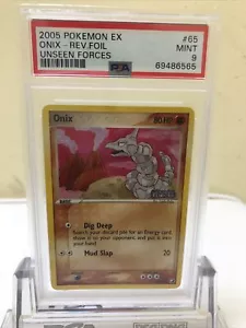2005 Pokemon Ex Unseen Forces Onix Reverse Holo 65/115 PSA 9 MINT 59 - Picture 1 of 6