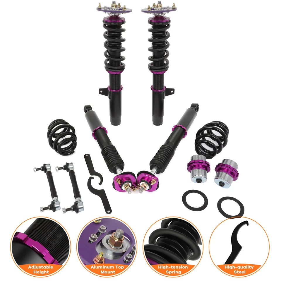 Coilovers For 2001-2005 BMW E46 320i 325i 330i Struts Suspension Springs Kits Foto 1 de 4