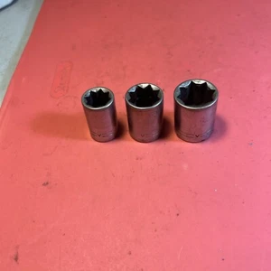 CRAFTSMAN - Lot Of 3 Vintage =V= Sockets 8 Point 1/2” Drive (1/2”,5/8” & 11/16”) - Picture 1 of 4