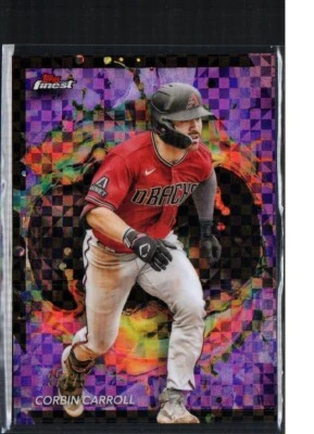 2024 Topps Finest Purple Checkerboard Refractor SP/75 Rare #280 Corbin Carroll - Image 1 of 2