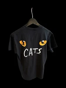 Vintage 1981 Cats Movie T Shirt Sz Medium Black Musical Broadway Promo - Picture 1 of 11