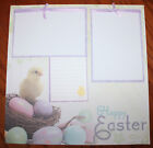 Easter scrapbook layout pages 1 and 2 page all 12 x12 Handmade baby first easter