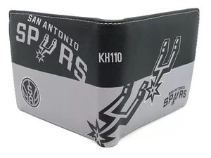 San Antonio Spurs NBA Men's Printed Logo Leather BiFold Wallet - Picture 1 of 5