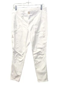 White House Black Market White Size 8 Classic-Rise Slim Crop Pants Pockets 1937 - Picture 1 of 10