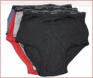 4 PAIRS- Jockey Classic COTTON Full Rise BRIEFS Wicks - Black Blue XL 40 🌟NEW🌟 - Picture 1 of 9