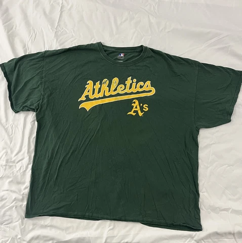 Oakland Athletics A's Majestic Green T-Shirt Size Adult 2XL Cover