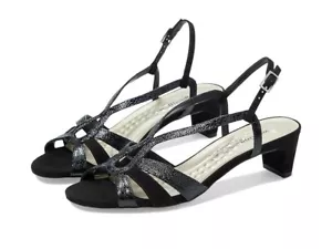 Walking Cradles Leandra Sandals Womens US 6.5 Black Slingback Block Heel ZPO1757 - Picture 1 of 10