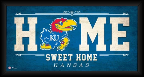 Kansas Jayhawks Framed 10" x 20" Home Sweet Home Collage Cover