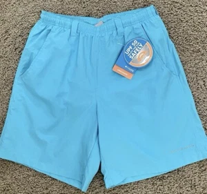 NEW Men's Columbia Light Blue Backcast III Water Shorts Swim Trunks Size Large - Picture 1 of 11