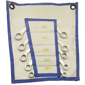 Half Moon Ring Spanners 5pc Metric Sizes 10-19mm Obstruction Bend C Wrench TE427 - Picture 1 of 2