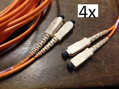 4X CORNING Fiber Optic Cable 33 ft /10M SC-SC MULTIMODE DUPLEX 62.5/125 OFN FT4 - Image 1 of 4