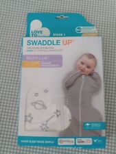 Infant Swaddle Sack Love to Swaddle Cream And Gray Pattern Newborn 5-8.5 Lbs New