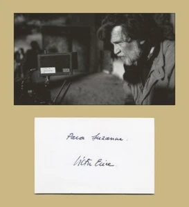 Victor Erice - regista spagnolo - cartolina firmata + foto - certificato di autenticità - Foto 1 di 3