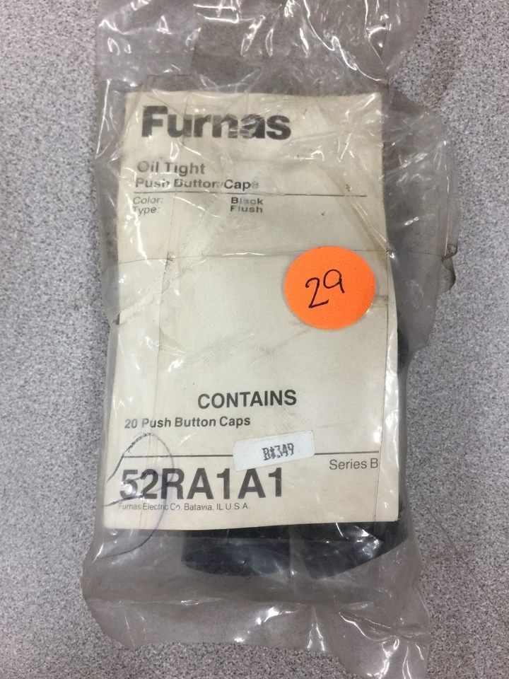 NEW PACK OF 20 FURNAS PUSH BUTTON CAPS 52RA1A1 SERIES B - Image 1 of 2