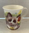 Royal Burlington Collection Staffordshire Bone China Mug Floral Cat Design