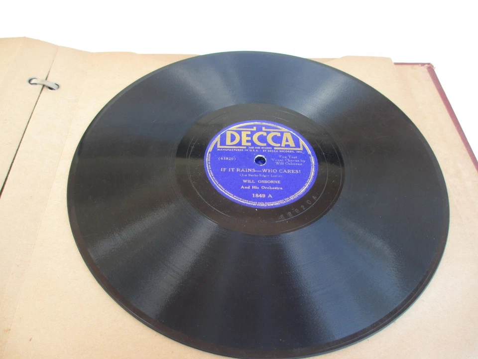 IF IT RAINS WHO CARES,THERES HONEY ON THE MOON TONIGHT, WILL OSBORNE, DECCA 1849 - Image 1 of 1