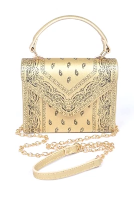 Bolso Bandolera Columpio Nuevo con Etiquetas Paisley Bandana Estampado Convertible Asa Superior Foto 1 de 4