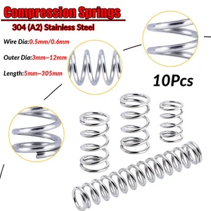 0.5/0.6mm Wire Dia Compression Spring 304 Stainless Steel Pressure Small Springs - Picture 1 of 11