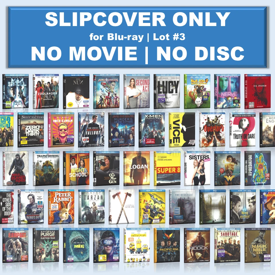 SLIPCOVER/CARDBOARD SLEEVE ONLY for Blu-ray | Lot #3 - Image 1 of 2