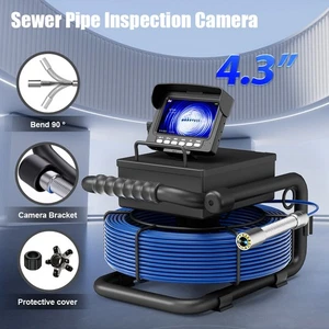 4.3" Waterproof 16GB TF Card DVR Drain Sewer Inspection Video Endoscope Camera - Picture 1 of 18