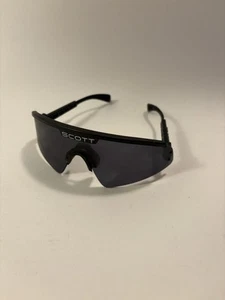 SCOTT 80s 90s Black Cycling Skiing Sunglasses Glasses Vintage Retro  - Picture 1 of 4