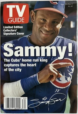 SEPT 26 1998 TV GUIDE vintage television magazine SAMMY SOSA - ILL/WI edition - Image 1 of 2