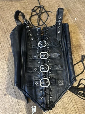 Crazy Outfits Germany Leather Corset With Shoulder Straps And Buckles - Image 1 of 4