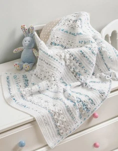 5231 Crochet DK Baby Blanket Crochet Pattern hard copy genuine - Imagen 1 de 1