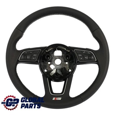 Audi A4 B9 A5 F5 Steering Wheel S-Line NEW Black Leather Paddles 8W0419091CS - Image 1 of 4