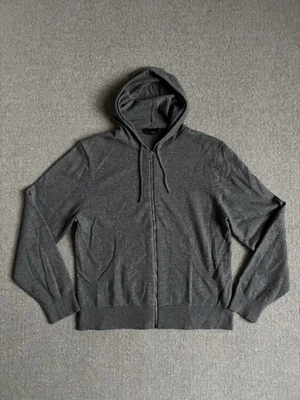 Sudadera con capucha Joseph gris 100 % cachemir mongol con cremallera para mujer talla XL Foto 1 de 4