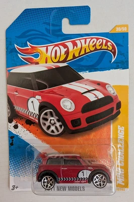 Hot Wheels 2011 New Models #30/50 Mini Cooper S Challenge Mtflk Dark Red w/ Y5s - Image 1 of 4