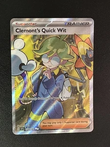 Pokemon TCG Clemont's Quick Wit - SV08: Surging Sparks 229/191 Ultra Rare - Picture 1 of 2