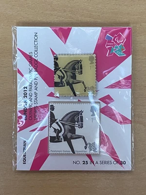 London 2012 Olympic Pin Badge Equestrian Stamp Set Royal Mail x 2 - Image 1 of 2
