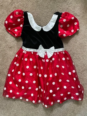 Womens Minnie Mouse Costume Dress Red White Polka Dots Classic Mini Size XXL - Image 1 of 3