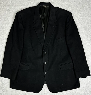 Paul Fredrick Blazer Mens 48R Black 100% Camel Hair Made in USA 3 Button - Image 1 of 4
