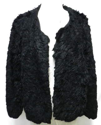 Sejour black Faux Fur jacket coat cover-up no closure lined Size Sz XXL 2X - Image 1 of 4
