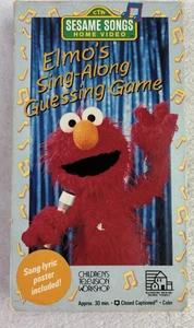 Elmos Sing-Along Guessing Game VHS 1991 Sesame Street Songs Jim Henson - Picture 1 of 3