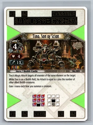 The Eye of Judgment Tino, Son Of Scion #085 USED Ultra Rare Sony PS3 Set 1 - Image 1 of 2